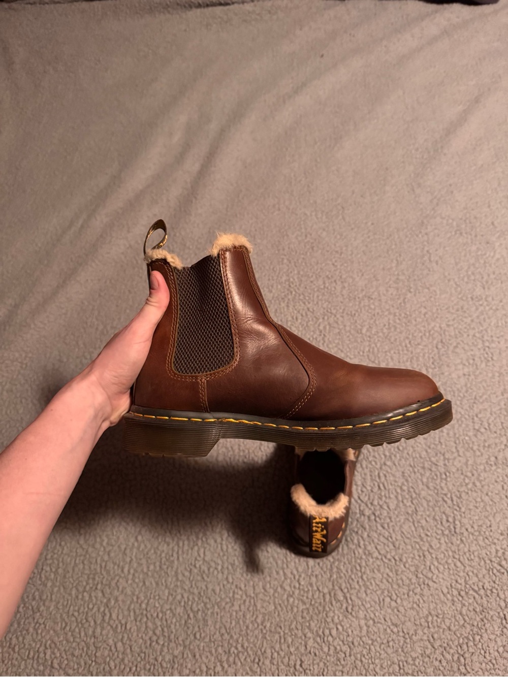 Dr. Martens Brown Leather Chelsea Ankle Boots